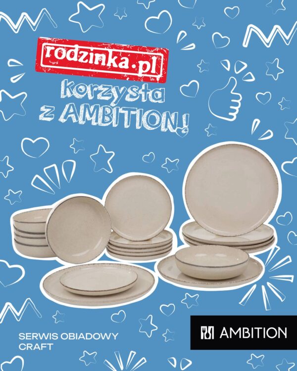 𝘳𝘰𝘥𝘻𝘪𝘯𝘬𝘢.𝘱𝘭 poleca zachwycającą zastawę Craft od AMBITION! 🥰 To komplet obiadowy z wysokiej jakości porcelany,…