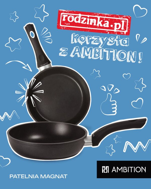 Tak, 𝘳𝘰𝘥𝘻𝘪𝘯𝘬𝘢.𝘱𝘭 korzysta z AMBITION! ❤️ Na przykład z patelni Magnat, dzięki której przygotowanie pysznego…